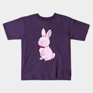 Pink rabbit with glasses Kids T-Shirt